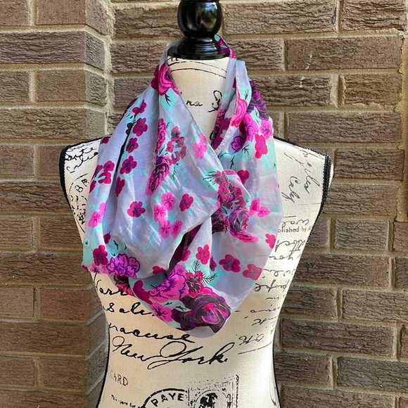 Floral Infinity Scarf - Picture 2 of 6